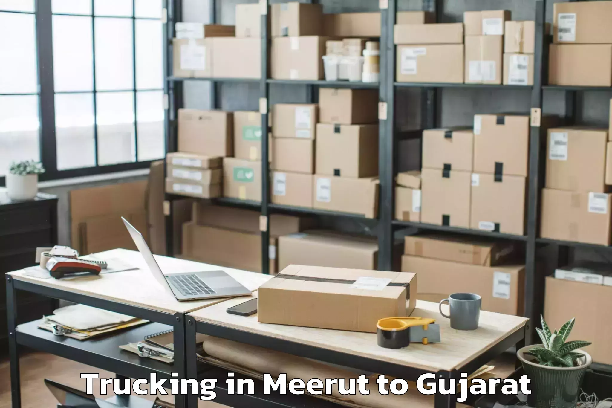 Get Meerut to Sardarkrushinagar Dantiwada Ag Trucking